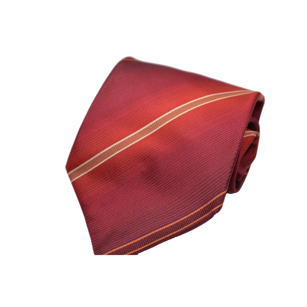 Gucci Burgundy / Red Repp Tie Silk Necktie Business - Picture 2 of 8